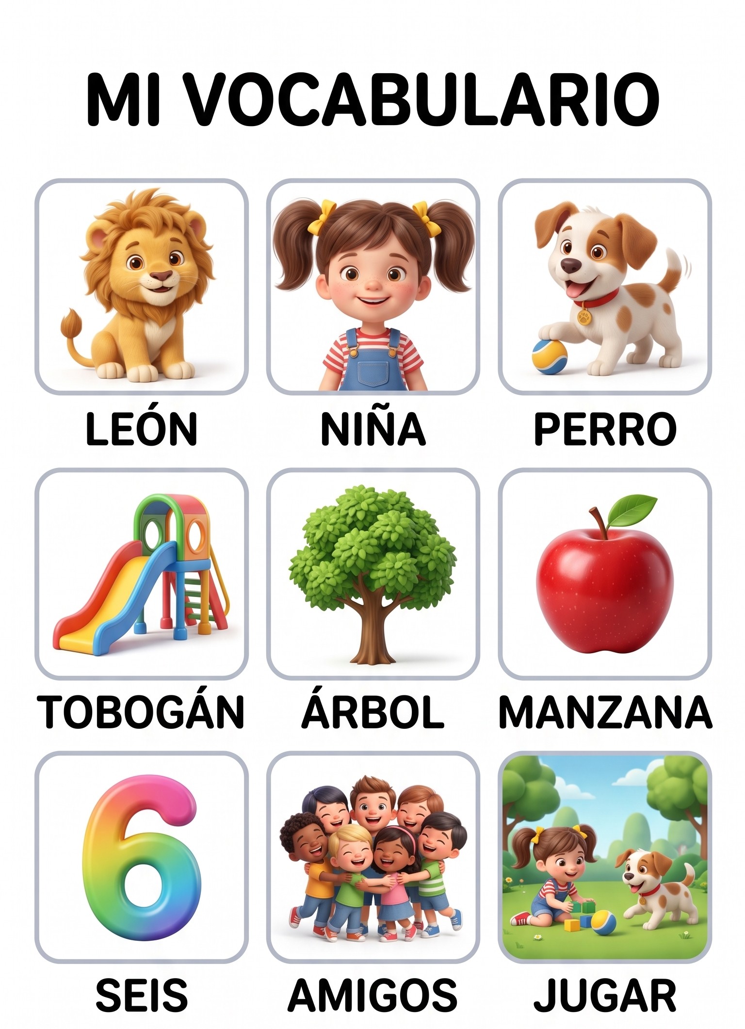 Lámina Mi Vocabulario